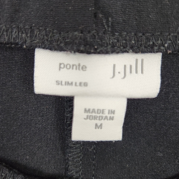 J. Jill Ponte Slim Leg Navy Blue Pull-on Pants Size M - Picture 3 of 6